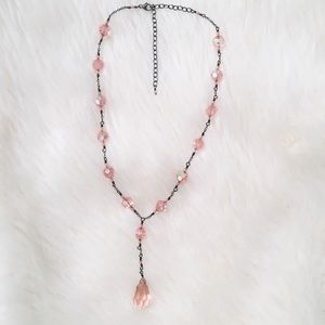 Pink Swarovski necklace by Lori Lori